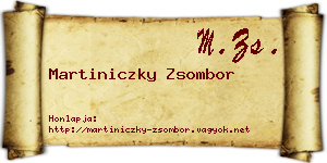 Martiniczky Zsombor névjegykártya